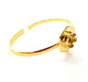 Gold Bangle Blanks Bracelet Blanks Cuff Blanks Adjustable Bracelet Blank Gold Plated Brass (10 mm Blanks ) G12727