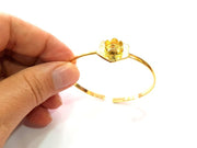 Gold Bangle Blanks Bracelet Blanks Cuff Blanks Adjustable Bracelet Blank Gold Plated Brass (10 mm Blanks ) G12727