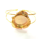 Gold Bangle Blanks Bracelet Blanks Cuff Blanks Adjustable Bracelet Blank Gold Plated Brass (25 mm Blanks ) G12728