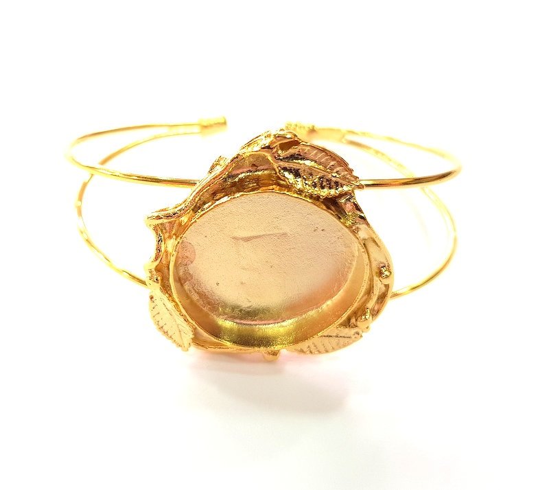 Gold Bangle Blanks Bracelet Blanks Cuff Blanks Adjustable Bracelet Blank Gold Plated Brass (25 mm Blanks ) G12728
