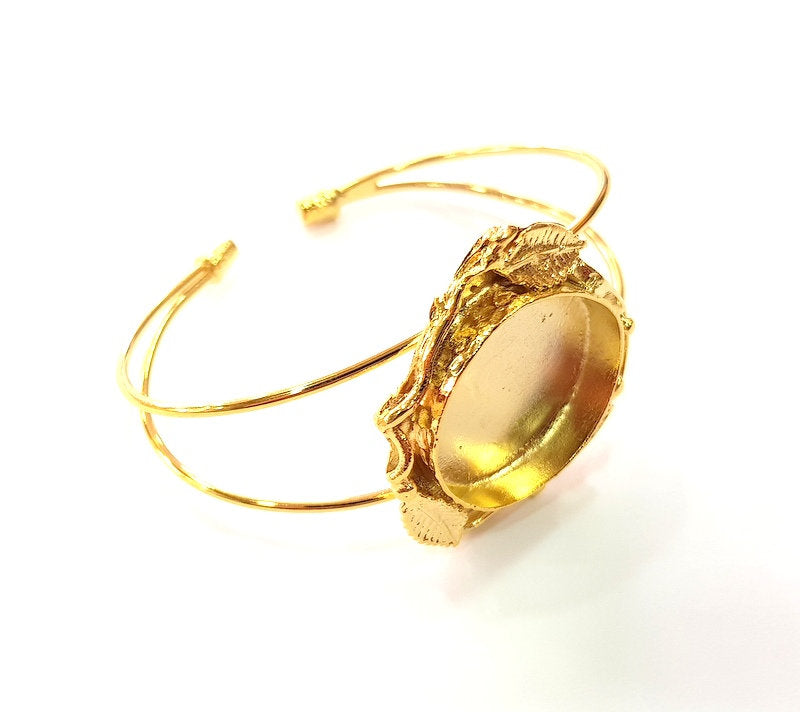 Gold Bangle Blanks Bracelet Blanks Cuff Blanks Adjustable Bracelet Blank Gold Plated Brass (25 mm Blanks ) G12728