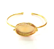 Gold Bangle Blanks Bracelet Blanks Cuff Blanks Adjustable Bracelet Blank Gold Plated Brass (25x18 mm Blanks ) G12729