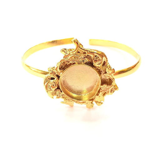 Gold Bangle Blanks Bracelet Blanks Cuff Blanks Adjustable Bracelet Blank Gold Plated Brass (16 mm Blanks ) G12730