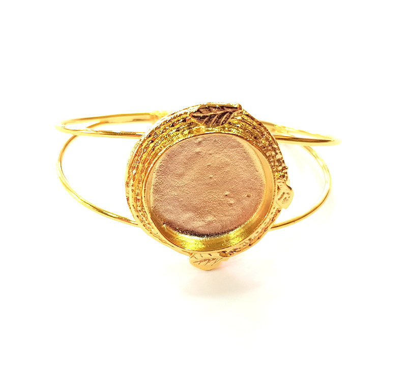 Gold Bangle Blanks Bracelet Blanks Cuff Blanks Adjustable Bracelet Blank Gold Plated Brass (25 mm Blanks ) G12736