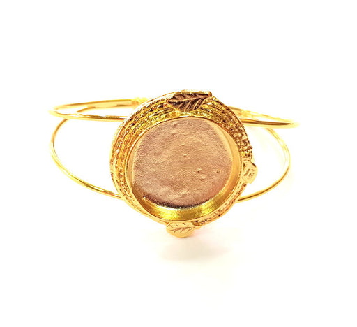 Gold Bangle Blanks Bracelet Blanks Cuff Blanks Adjustable Bracelet Blank Gold Plated Brass (25 mm Blanks ) G12736