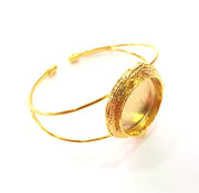 Gold Bangle Blanks Bracelet Blanks Cuff Blanks Adjustable Bracelet Blank Gold Plated Brass (25 mm Blanks ) G12736