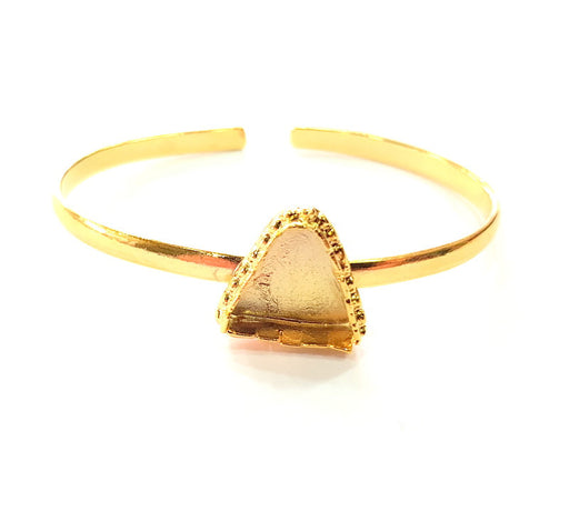 Gold Bangle Blanks Bracelet Blanks Cuff Blanks Adjustable Bracelet Blank Gold Plated Brass (13x13 mm Blanks ) G12739