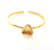 Gold Bangle Blanks Bracelet Blanks Cuff Blanks Adjustable Bracelet Blank Gold Plated Brass (13x13 mm Blanks ) G12739