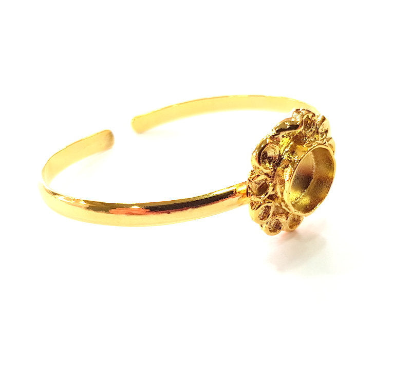Gold Bangle Blanks Bracelet Blanks Cuff Blanks Adjustable Bracelet Blank Gold Plated Brass (10 mm Blanks ) G12741