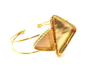 Gold Bangle Blanks Bracelet Blanks Cuff Blanks Adjustable Bracelet Blank Gold Plated Brass (34x24mm and 18x17mm Blanks ) G12744