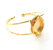 Gold Bangle Blanks Bracelet Blanks Cuff Blanks Adjustable Bracelet Blank Gold Plated Brass (20x15 mm Blanks ) G12746
