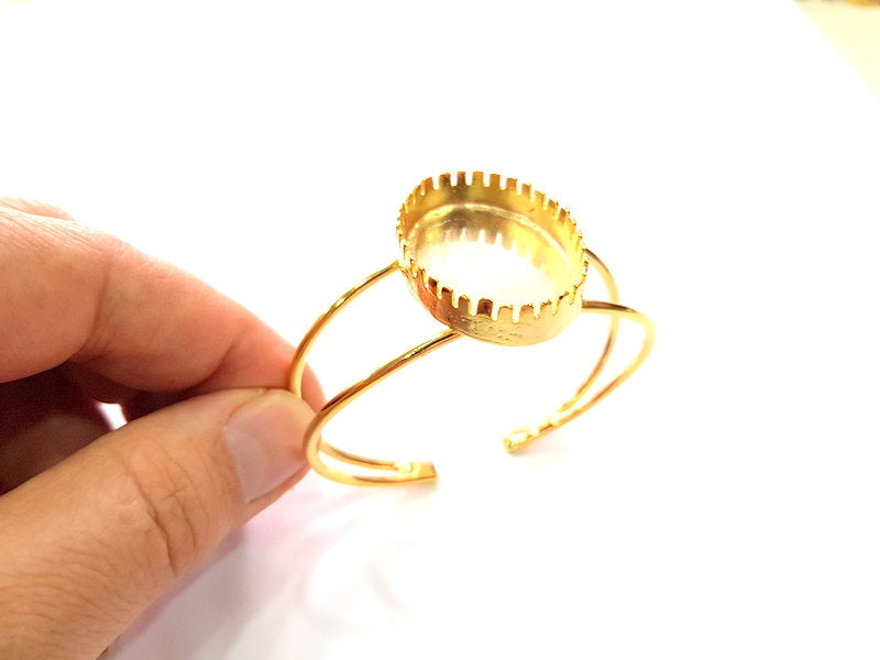 Gold Bangle Blanks Bracelet Blanks Cuff Blanks Adjustable Bracelet Blank Gold Plated Brass (34x24 mm Blanks ) G12748