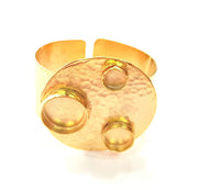 Gold Bangle Blanks Bracelet Blanks Cuff Blanks Adjustable Bracelet Blank Gold Plated Brass (19mm + 13mm + 9mm Blanks ) G12749