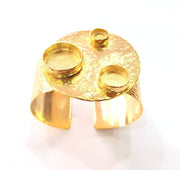 Gold Bangle Blanks Bracelet Blanks Cuff Blanks Adjustable Bracelet Blank Gold Plated Brass (19mm + 13mm + 9mm Blanks ) G12749