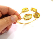 Gold Bangle Blanks Bracelet Blanks Cuff Blanks Adjustable Bracelet Blank Gold Plated Brass (18x13mm Blanks ) G12752