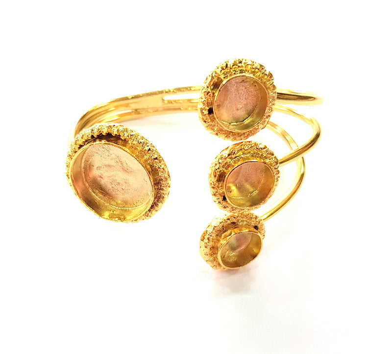 Gold Bangle Blanks Bracelet Blanks Cuff Blanks Adjustable Bracelet Blank Gold Plated Brass (20mm and 10mm Blanks ) G12753