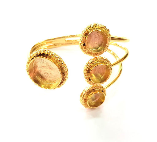 Gold Bangle Blanks Bracelet Blanks Cuff Blanks Adjustable Bracelet Blank Gold Plated Brass (20mm and 10mm Blanks ) G12753