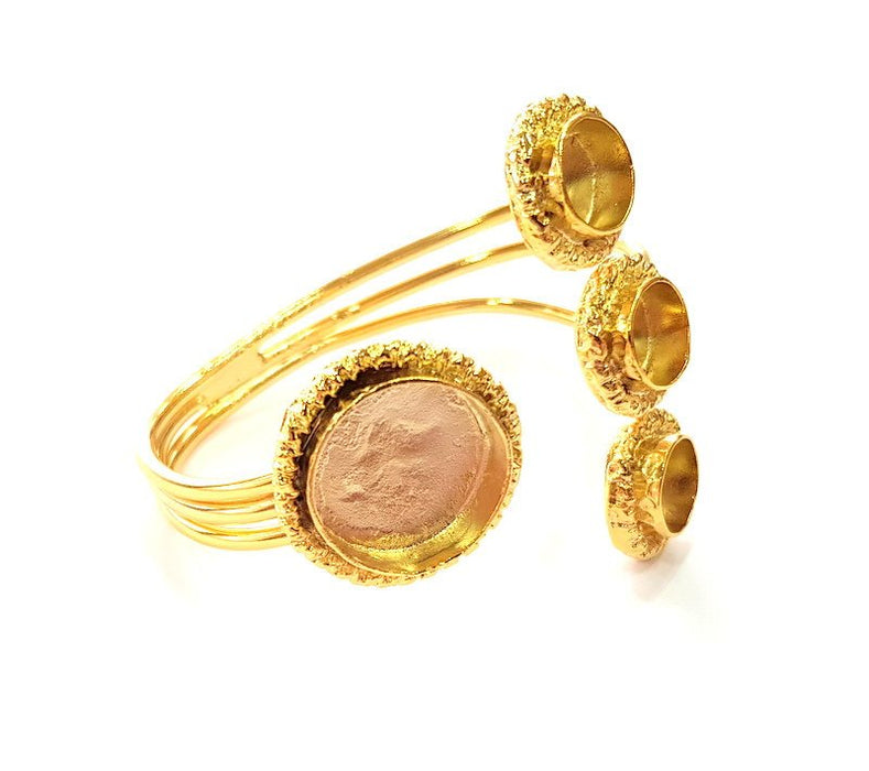 Gold Bangle Blanks Bracelet Blanks Cuff Blanks Adjustable Bracelet Blank Gold Plated Brass (20mm and 10mm Blanks ) G12753
