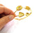 Gold Bangle Blanks Bracelet Blanks Cuff Blanks Adjustable Bracelet Blank Gold Plated Brass (16mm + 13x13mm + 10mm + 9mm Blanks ) G12754