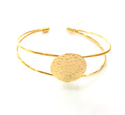 Gold Bangle Blanks Bracelet Blanks Cuff Blanks Adjustable Bracelet Blank Gold Plated Brass (22 mm Blanks ) G12759