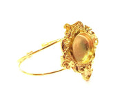 Gold Bangle Blanks Bracelet Blanks Cuff Blanks Adjustable Bracelet Blank Gold Plated Brass (19 mm Blanks ) G12761