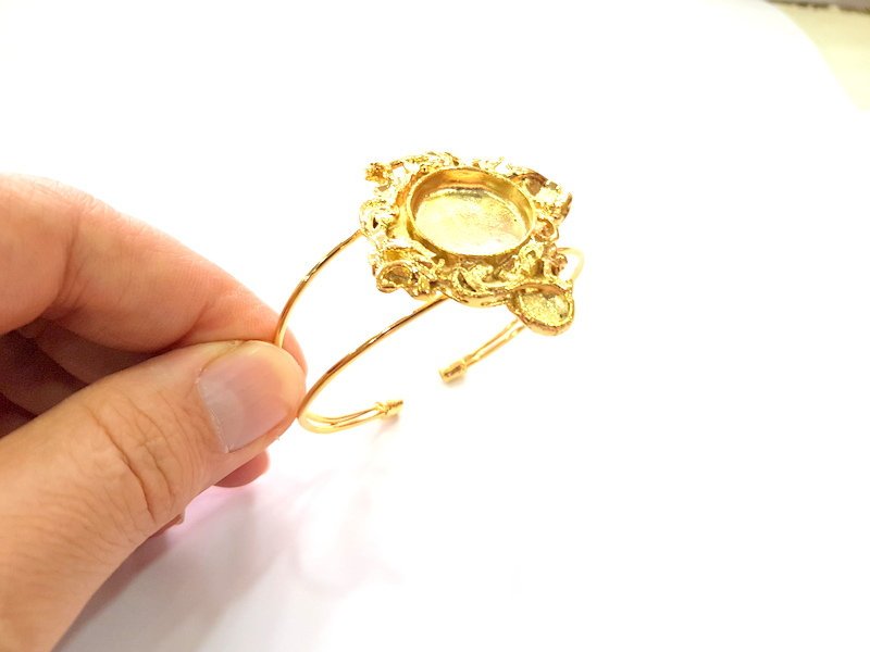 Gold Bangle Blanks Bracelet Blanks Cuff Blanks Adjustable Bracelet Blank Gold Plated Brass (19 mm Blanks ) G12761