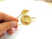 Gold Bangle Blanks Bracelet Blanks Cuff Blanks Adjustable Bracelet Blank Gold Plated Brass (15mm and  10mm Blanks ) G12762