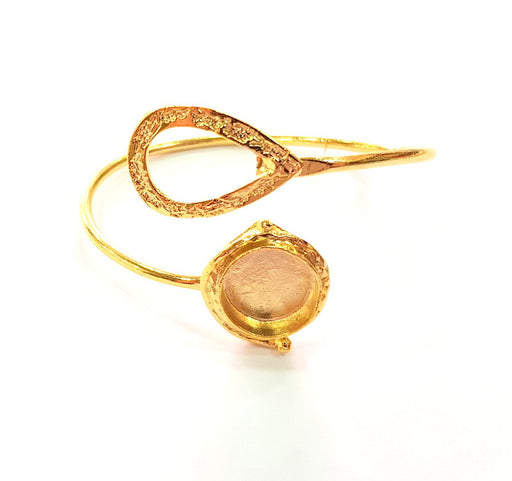 Gold Bangle Blanks Bracelet Blanks Cuff Blanks Adjustable Bracelet Blank Gold Plated Brass (16mm Blanks ) G12765