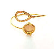Gold Bangle Blanks Bracelet Blanks Cuff Blanks Adjustable Bracelet Blank Gold Plated Brass (16mm Blanks ) G12765