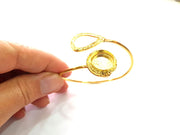 Gold Bangle Blanks Bracelet Blanks Cuff Blanks Adjustable Bracelet Blank Gold Plated Brass (16mm Blanks ) G12765