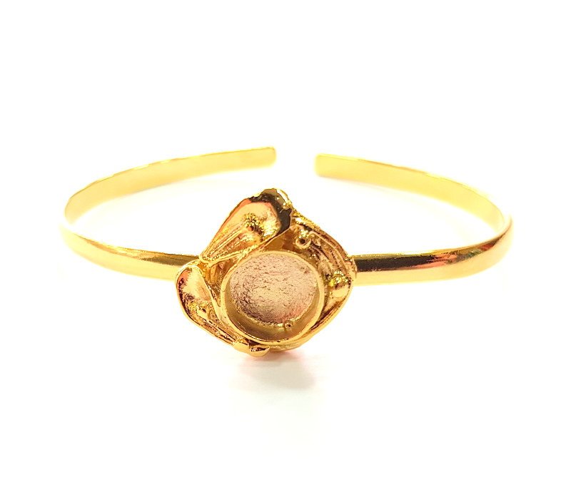 Gold Bangle Blanks Bracelet Blanks Cuff Blanks Adjustable Bracelet Blank Gold Plated Brass (10 mm Blanks ) G12766