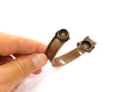 Copper Bracelet Blanks Bangle Blanks Cuff Blanks Adjustable Bracelet Blank Antique Copper Plated Brass (10mm Blanks ) G13684