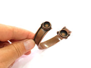 Copper Bracelet Blanks Bangle Blanks Cuff Blanks Adjustable Bracelet Blank Antique Copper Plated Brass (10mm Blanks ) G13684
