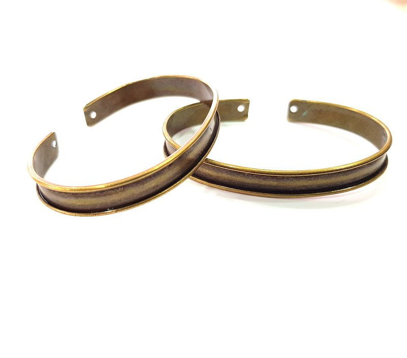 Bangle Blanks Antique Bronze Bracelet Blanks Cuff Blanks Adjustable Bracelet Blank Antique Bronze Plated Brass (10mm ) G13685