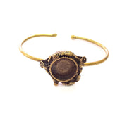 Bangle Blanks Antique Bronze Bracelet Blanks Cuff Blanks Adjustable Bracelet Blank Antique Bronze Plated Brass (15mm Blanks) G13686