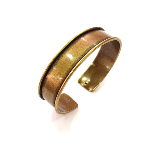 Bangle Blanks Antique Bronze Bracelet Blanks Cuff Blanks Adjustable Bracelet Blank Antique Bronze Plated Brass (15mm ) G13687