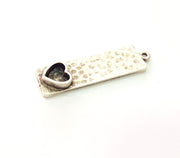 Hammered Base Blank inlay Blank Earring Base Resin Blank Mosaic Mountings Antique Silver Plated Metal (8x6 mm) G13690