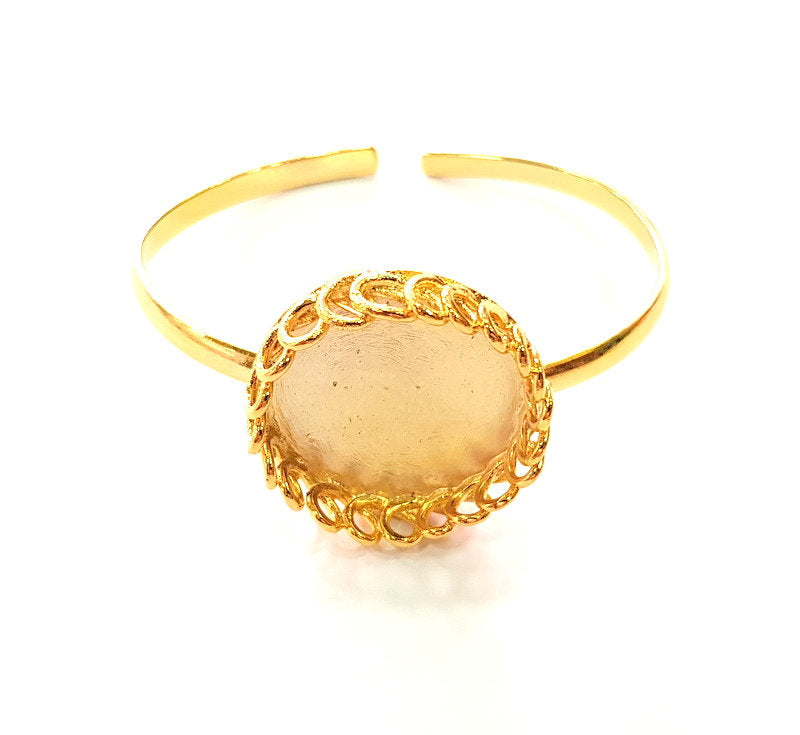 Gold Bangle Blanks Bracelet Blanks Cuff Blanks Adjustable Bracelet Blank Gold Plated Brass (25 mm Blanks ) G12779