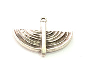 Silver Pendant Antique Silver Plated Metal (40x33 mm) G13692