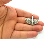 Silver Pendant Antique Silver Plated Metal (40x33 mm) G13692