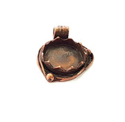 Antique Copper Pendant Blank Mosaic Base Blank inlay Necklace Blank Resin Blank Mountings Copper Plated Brass ( 15 mm blank) G13696
