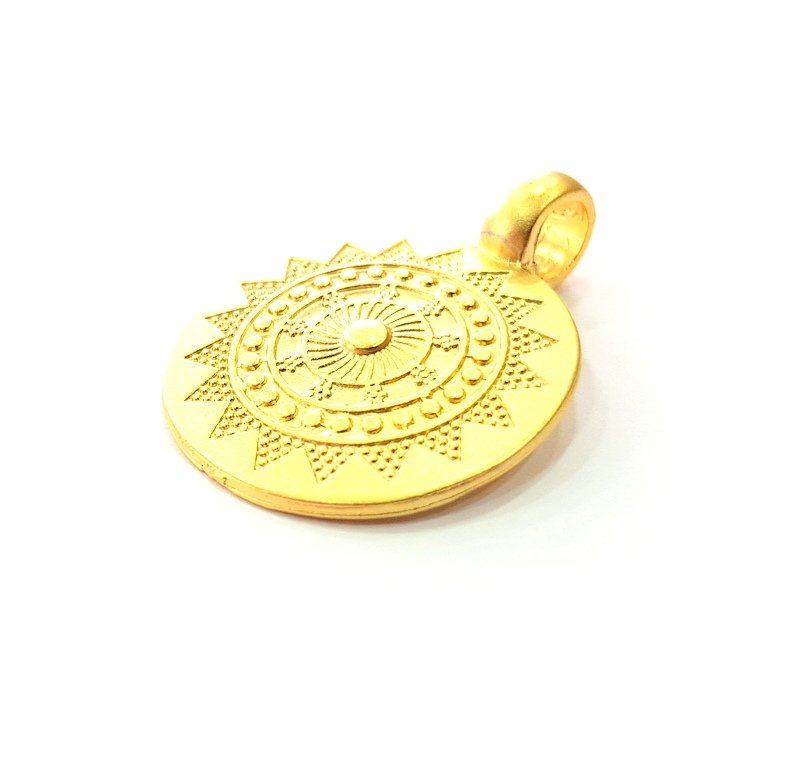 Gold Pendant Gold Plated Metal (28mm)  G13697