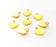 10 Heart Charms Gold Charm Gold Plated Metal (14x12mm)  G13698