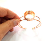 Rose Gold Bracelet Blanks Bangle Blanks Cuff Blanks Adjustable Bracelet Blank Rose Gold Plated Brass (34x24mm Blanks ) G12786