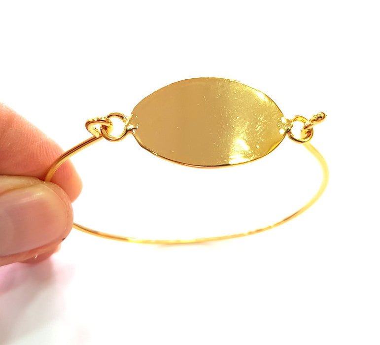 Bangle Blanks Bracelet Blanks Wire Bangle Blanks Cuff Blanks Gold Plated Brass (30x18mm ) G12790