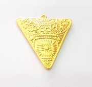 Triangle Pendant Gold Pendant Gold Plated Metal (59x50mm)  G13701