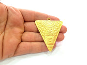 Triangle Pendant Gold Pendant Gold Plated Metal (59x50mm)  G13701