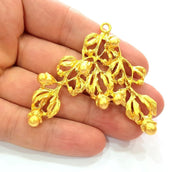 Fruit Branch Pendant Gold Pendant Gold Plated Metal (61x53mm)  G13702