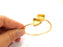 Gold Bangle Blanks Bracelet Blanks Cuff Blanks Adjustable Bracelet Blank Gold Plated Brass (13x13mm Blanks ) G12792