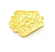 Flower Pendant Gold Pendant Gold Plated Metal (56x45mm)  G13706